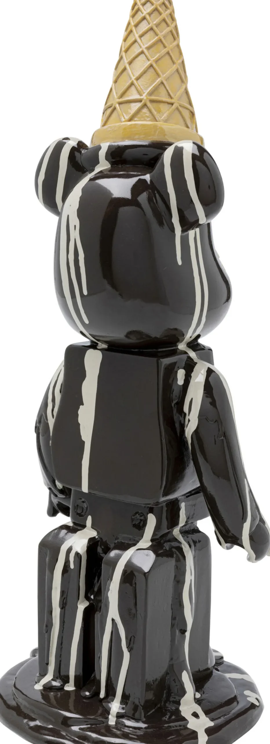 Deko Figur Gelato Bear Schwarz 40cm