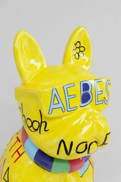 Deko Figur Graffiti Dog Gelb 122cm