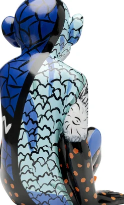 Deko Figur Graffiti Monkey Blau 39cm