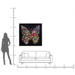 Deko Rahmen Farfalla 120x120cm