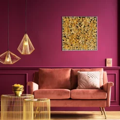 Deko Rahmen Gold Flower 60x60cm