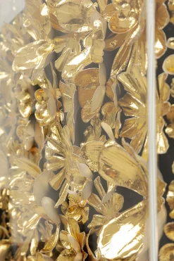 Deko Rahmen Gold Flower 80x80cm