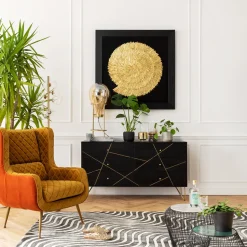 Deko Rahmen Golden Snail 120x120cm