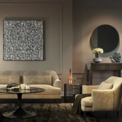 Deko Rahmen Silver Flower 100x100cm