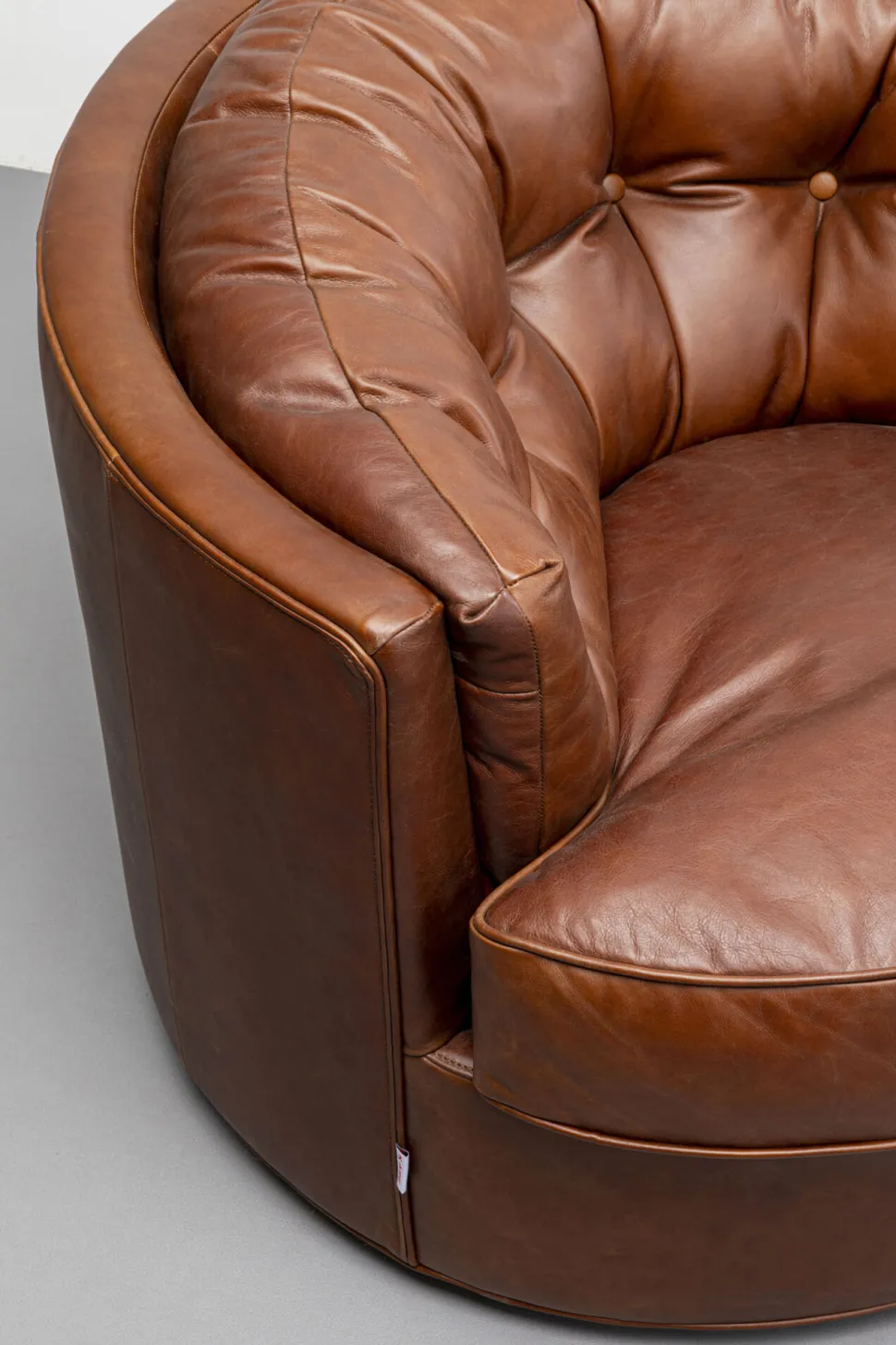 Drehsessel Music Hall Leder Braun