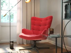 Drehsessel Oscar Velvet Rot