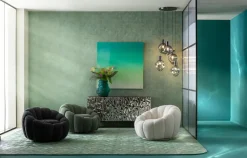 Drehsessel Peppo Bloom Melange Grün