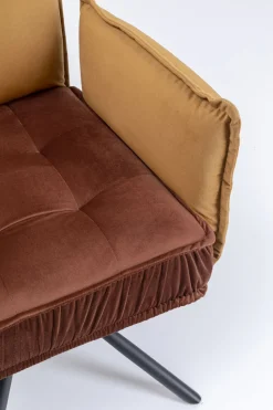 Drehstuhl mit Armlehnen Chelsea Braun