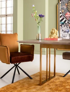 Drehstuhl mit Armlehnen Chelsea Braun