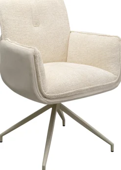 Drehstuhl mit Armlehnen Hilla Weiß