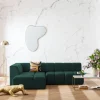 Ecksofa Belami Velvet Dunkelgrün Links 265cm