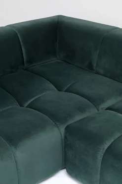Ecksofa Belami Velvet Dunkelgrün Links 265cm
