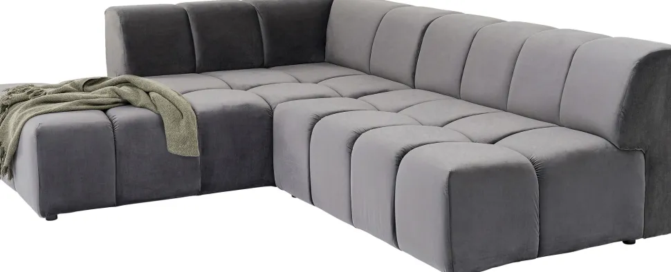 Ecksofa Belami Velvet Grau Links