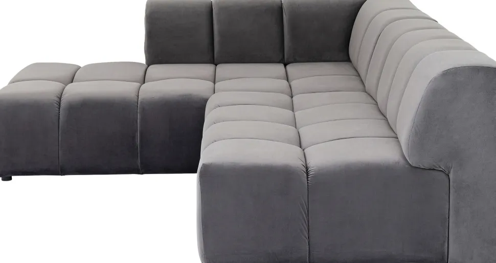 Ecksofa Belami Velvet Grau Links