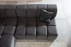 Ecksofa Belami Velvet Grau Links