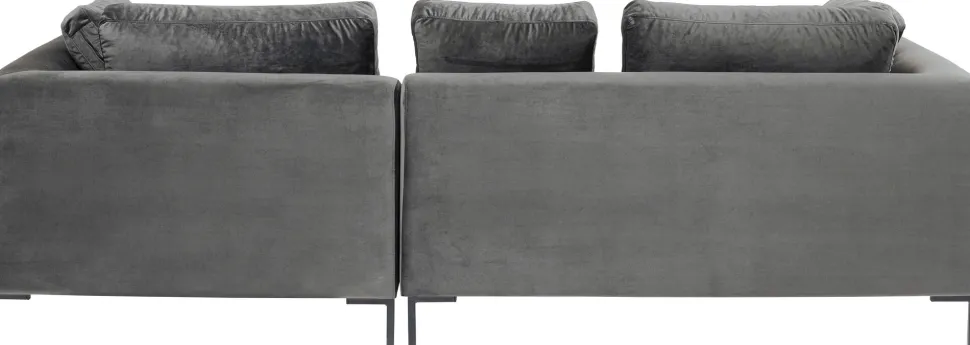 Ecksofa Gianni Velvet Grau 270x167cm Rechts