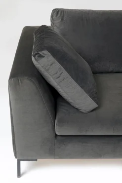 Ecksofa Gianni Velvet Grau 270x167cm Rechts