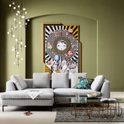 Ecksofa Gianni Cord Grau Links