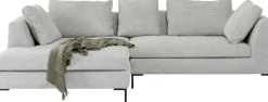 Ecksofa Gianni Cord Grau Links