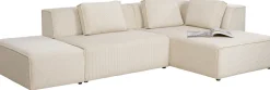 Ecksofa Infinity Ottomane Cord Creme Rechts