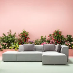 Ecksofa Infinity Ottomane Grau Rechts