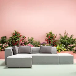 Ecksofa Infinity Ottomane Grau Links