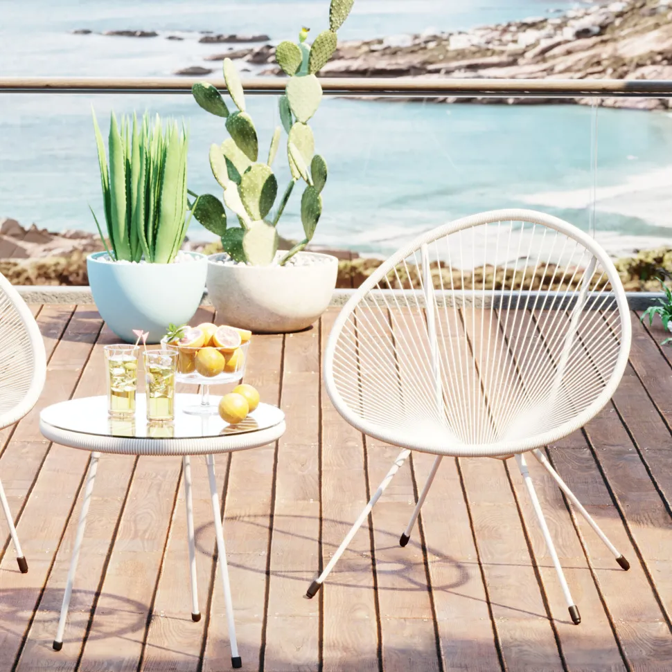 Gartenset Acapulco 2tlg Weiß
