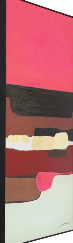 Gerahmtes Bild Abstract Shapes Pink 73x143cm