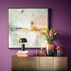 Gerahmtes Bild Dust Gold 120x120cm