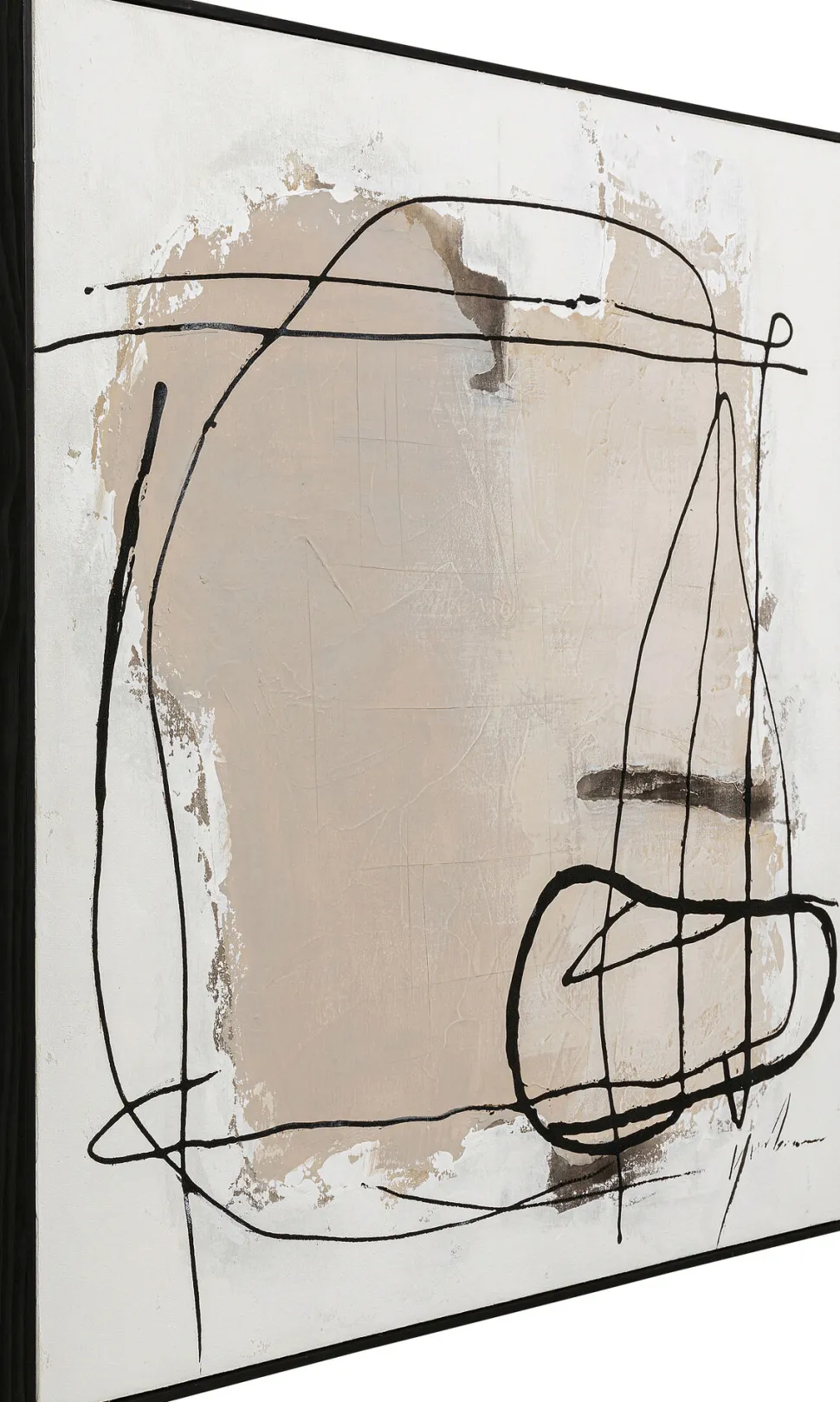 Gerahmtes Bild Dust Grau 100x100cm