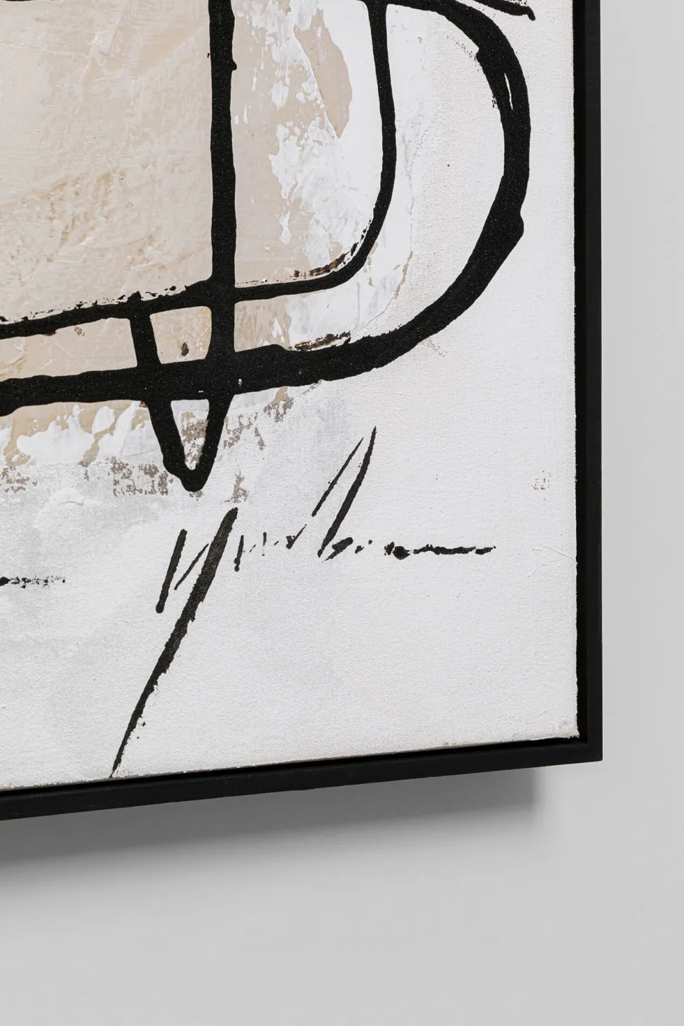 Gerahmtes Bild Dust Grau 100x100cm