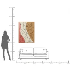 Gerahmtes Bild Faccia Arte Tri Colore 90x120cm