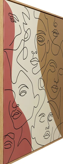 Gerahmtes Bild Faccia Arte Tri Colore 90x120cm