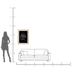 Gerahmtes Bild Faccia Arte Woman 60x80cm