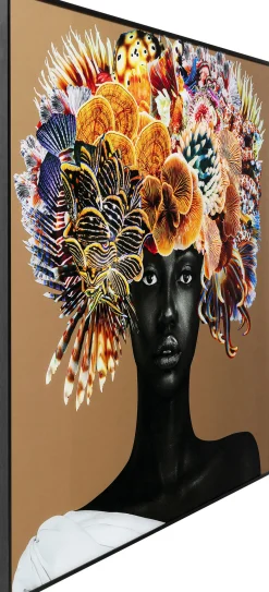 Gerahmtes Bild Flower Hair 120x120cm