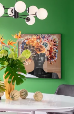 Gerahmtes Bild Flower Hair 120x120cm