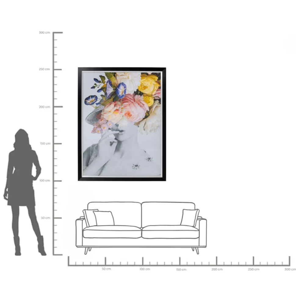 Gerahmtes Bild Flower Lady Pastell 117x154cm