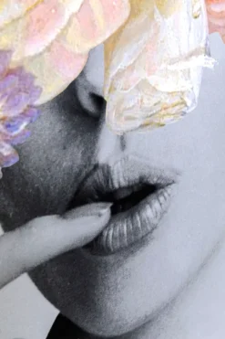 Gerahmtes Bild Flower Lady Pastell 117x154cm