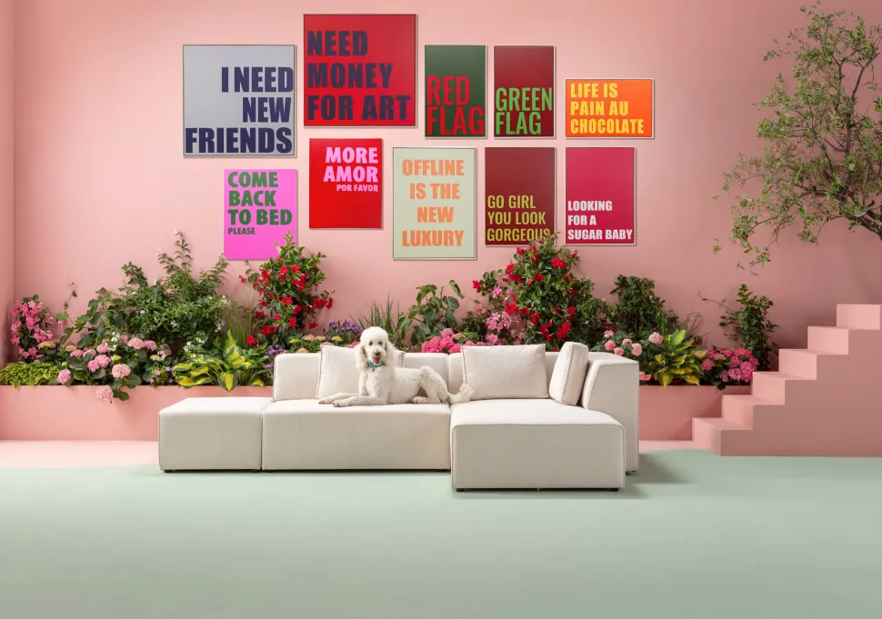 Gerahmtes Bild Need Money 80x80cm