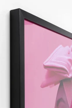 Gerahmtes Bild Pink Woman LED 80x80cm