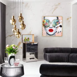 Gerahmtes Bild Times Square View 80x80cm