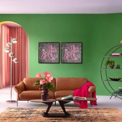 Glasbild Balloon Dog LED 80x80cm