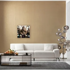 Glasbild Commuter Monkey 60x60cm