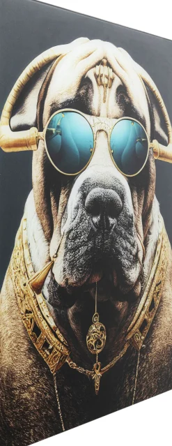 Glasbild Fashion Dog 60x80cm