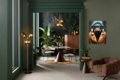 Glasbild Fashion Gorilla 60x80cm