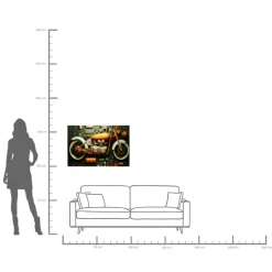 Glasbild Garage Motorbike 60x80cm