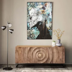 Glasbild Lady Flower 100x150cm