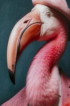 Glasbild Mister Flamingo 120x160cm