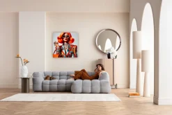 Glasbild Muse Posh 100x100cm