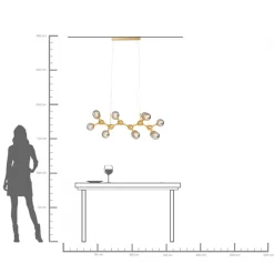 Hängeleuchte Atomic Balls Brass 190cm